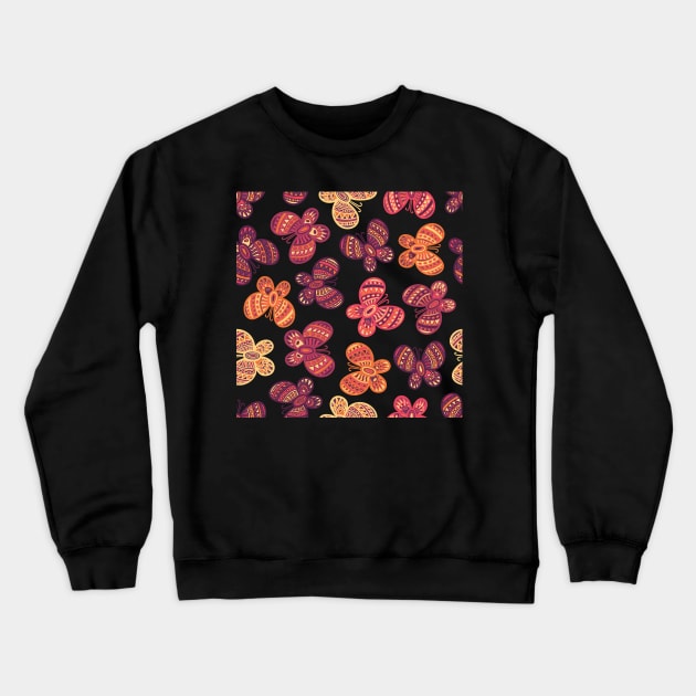 Colorful Butterflies Crewneck Sweatshirt by edwardecho